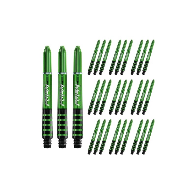 WINMAU Prism Force Green Medium Polycarbonate Dart Stems (Shafts) -