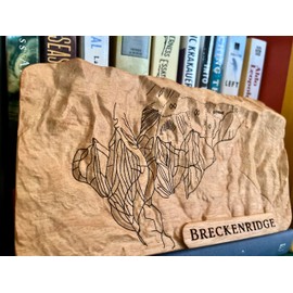 Breckenridge Ski Resort 3D Wooden Map – Handcrafted Topography Model with Laser-Etched Ski Trails – Perfect Gift for Skiers & Snowboarders