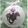 H067 Hand-made Christmas Ornament horse polo pony - chestnut sorrel