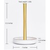VROOMIUM Gold Paper Towel Holder Countertop, Ceramic Base Easy-to-Clean, 1.5