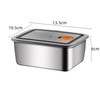 Set of 10 Stainless Steel Food Storage Containers, 590 ml,
