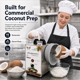 Coconut Scraper Electric 3 Speed Coconut Grater Machine Vertical Coconut Tool Adjustable Cutter for Coconut Meat Kitchen Countertop Processor 110V