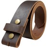 One Piece Full Grain Buffalo Leather Replacement Belt Strap 1-1/2"