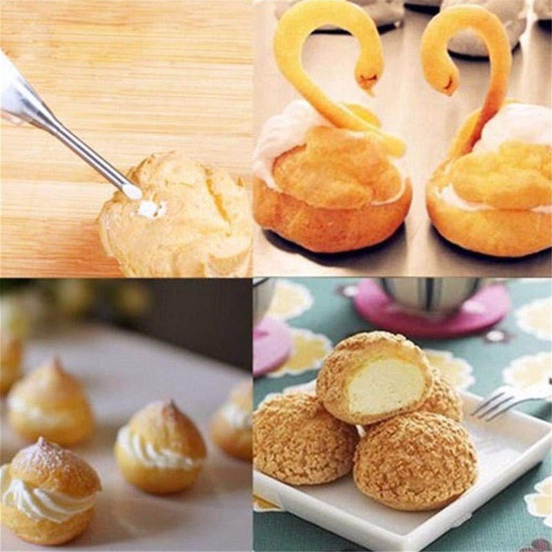 4 Piece Stainless Steel Shoe Cream Piping Tips Confectionery Supplies