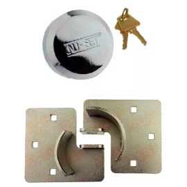NU-SET Hidden Shackle Lock (Puck Trailer Padlock) Hasp Combo