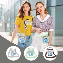 Oraben Stadium Approved Clear Purses for Women - Silver, Small Shoulder Bag Messenger Bag for Concerts & Sports Events