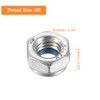 sourcing map Left-hand Lock Nuts, M6x1mm 304 Stainless Steel Thread
