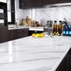 Livelynine 24 x197 Wide White Marble Contact Paper Peel and