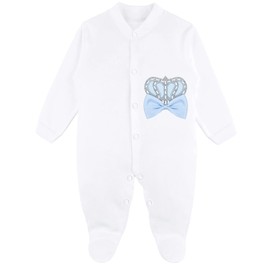 Lilax Baby Boy Newborn Crown Jewels Layette 5 Piece Gift Set Blue