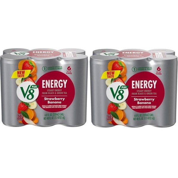 V8 +ENERGY Strawberry Banana Energy Drink, Made with Real Vegetable