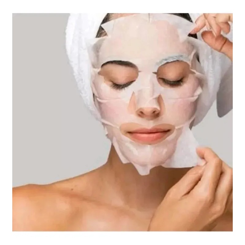 Kit 50 Mascarillas Faciales Hidratantes + Rodillo De Jade