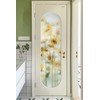 Amhao Sunflower Static Cling Stained Glass Window Film Window Covering