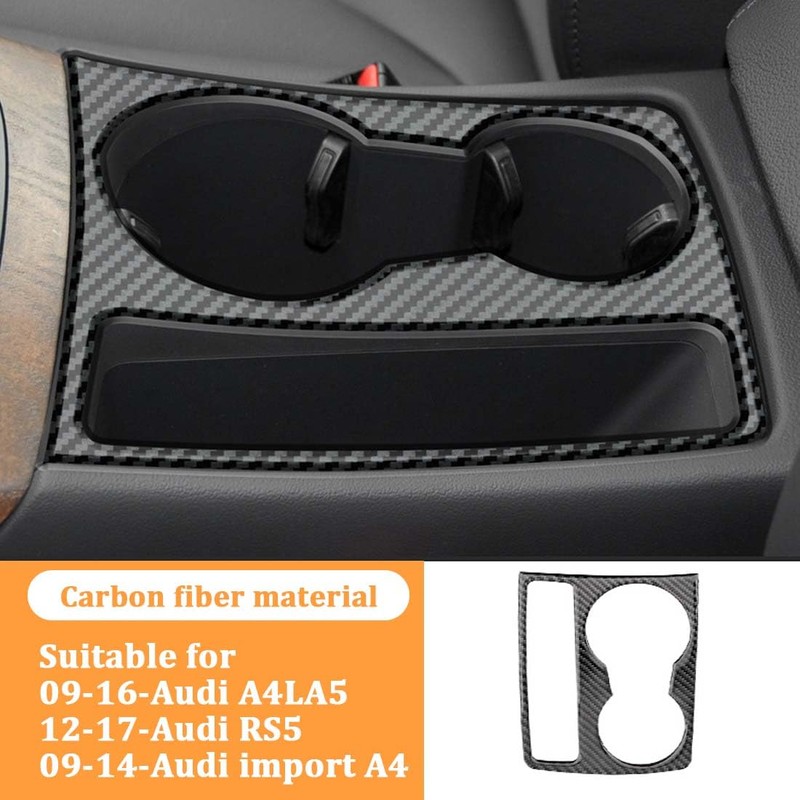Car Cup Holder Cover Trim, Carbon Car Centre Console Water