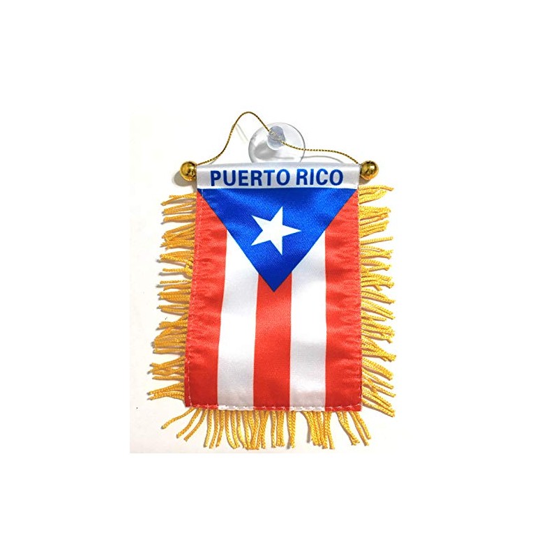 Puerto Rico Rican Flags for car Interior Rearview Mirror or