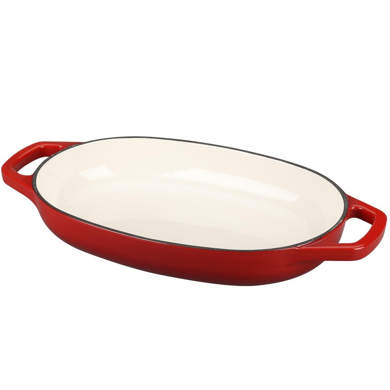EDGING CASTING Enameled Cast Iron Oval Dutch Oven Pot with