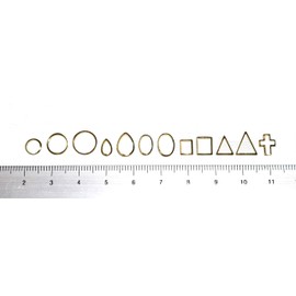 [jewel] Metal Frame Parts, Gold or Silver, 12 Types, 10 Pieces Each, Color Selectable ☆