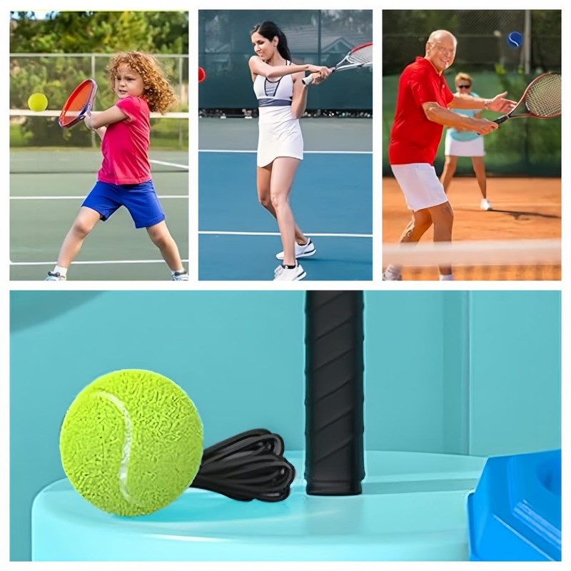 Wzenclave 4pcs Tennis Trainer Set with Elastic String Includes 4