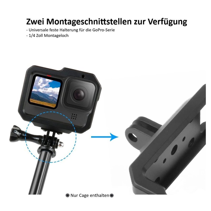 Protective Housing Protective Frame Cage Suitable for GoPro Hero 9,