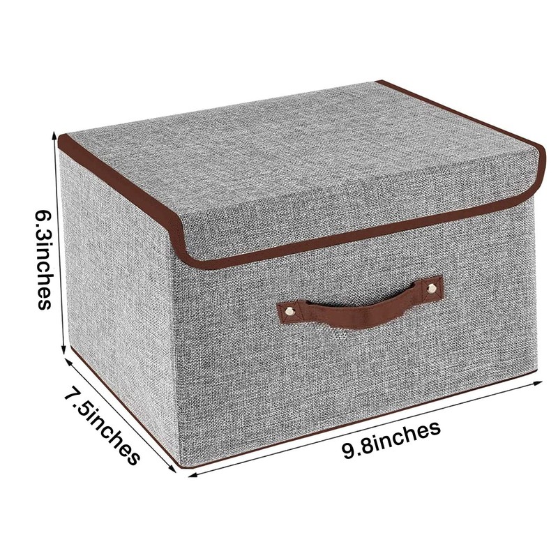 OWill Foldable Storage Boxes with Lids, Fabric Storage Cubes with