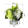 ENOVA FLORAL Silk Hydrangea Flowers with Vase, Artificial Hydrangea Flowers