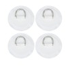 4PCS D Ring Patch PVC Round Shape Strong Stainless Steel