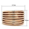 YourJewelleryBox Stainless Steel Rose Gold no Stone Open Dome Chunky