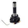 OSCARBIDE Indexable End Mill,R8 Shank,3" Cutting Diameter,6" Overall Length,90 Degree,5