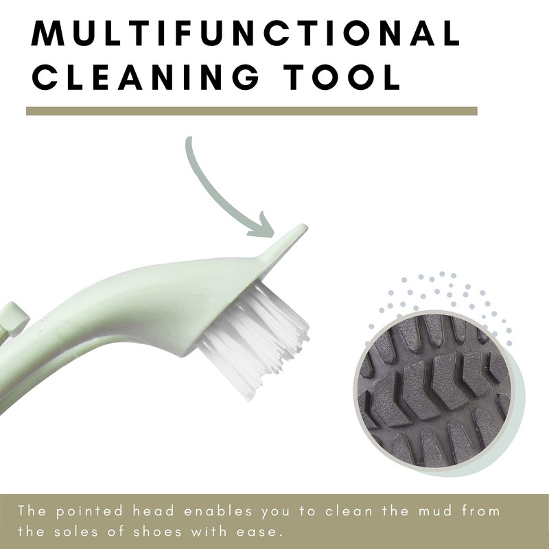 Skylarlife Multifunctional Double-ended Shoes Brush with Comfortable Handle Deep Clean