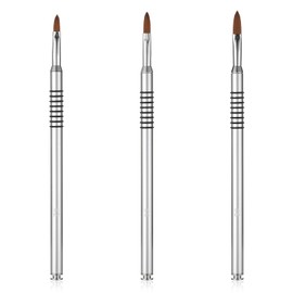 3 PCS 3D Acrylic Nail Brush, #2#4#6 Kolinsky 3D Nail Art Brush for Women