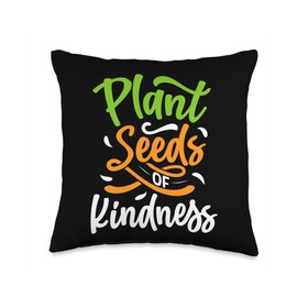 Inspire Kindness and Grow | Love Plant Seeds in the Garden Throw Pillow