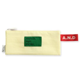 Monolike Afternoon Night and Day flat pen case, Yellow - Pencil Pouch, Portable Pencil Bag, Pencil Case, Office Pouch case