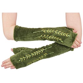 Purwonder Women's Velvet Arm Warmers Design No. 14 -