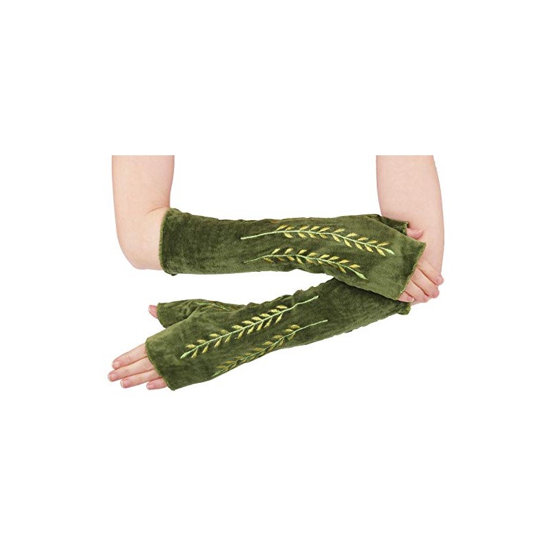 Purwonder Women's Velvet Arm Warmers Design No. 14 -