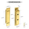 JOY DECOR Pocket Door Pull Handle, Edge Pull, Satin Brass