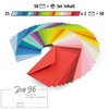 Japun 50 Coloured Envelopes (2 x 25 Colours) DIN B6