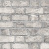 Norwall FH37520 Farmhouse Prepasted Brick Wallpaper, Taupe, Black, Dove, Clay