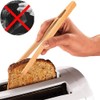 ONERUSUS 6 pack Bamboo Toaster Tongs - 7” Reusable Wood