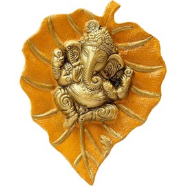 Craft Trade Living Room Wall Decor - Boho Farmhouse Metal Wall Hanging Show Pieces for Home Decor - Vastu Items for Home for Good Luck - 7.5x6 Inches - Orange