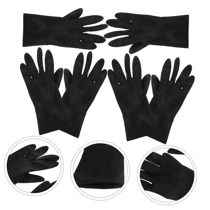 FOMIYES 3sets Barber Hair Dye Gloves Non-slip Hand Protectors for