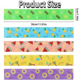 KSVFTB Beach Towel Bands for Sun Loungers, Towel Bands for Sun Loungers,Windproof Sunbed Towel Bands, 5-Pack Multi-Color Set, 30 cm Length, Ideal for Beach, Pool, and Cruise Chairs