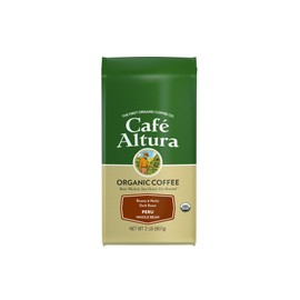 Cafe Altura Whole Bean Organic Coffee, Peruvian Dark Roast, 2 lb Bag
