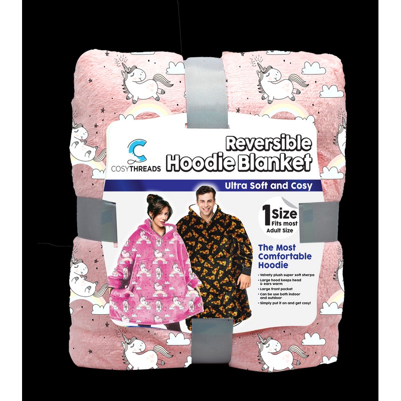 Premium Hoodie Blanket Reversible - One Size Fits All, Cute