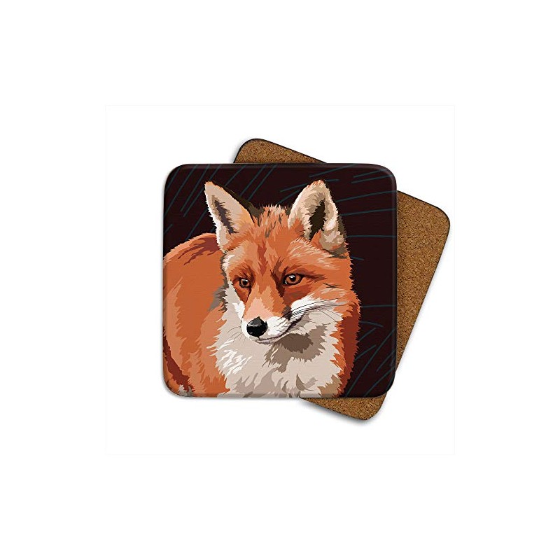 Fox - Set of 4 Coasters - Leslie Gerry Animal