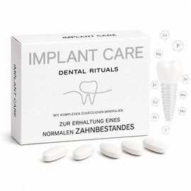 30 x Dental Rituals Implant Care Mineral Supplement for Normal Teeth & Bones with Calcium, Magnesium, Zinc & Trace Elements, 1 Tablet Daily, Easy to Swallow