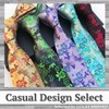 Rex Standard NA005 Men's Necktie, Solid, Floral Pattern, Business, Casual,