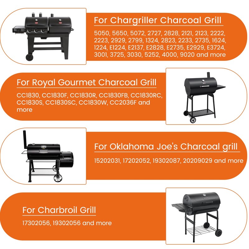 Adjustable Ash Pan for Chargriller Charbroil Grill Charcoal Tray Metal