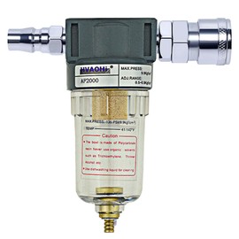 hadefa Water Separator, Air Compressor, Air Regulator, AF2000 1/4 Oil, Air Filter, Moisture Removal, Male, Female, Coupler, Set of 3 Oil Filters, Includes Coupler, For Painting Airguns, Compressor