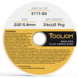 TOOLIOM .030" Diameter 2LB Spool Flux Core Self-shielded Carbon Steel Mig Welding Wire