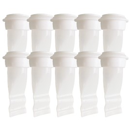 HLZC Drain Backflow Preventer, One Way Valve, Adjustable Silicone Sink Floor Drain Trap for Pipes Tubes in Toilet Bathroom Kitchen (White-10)