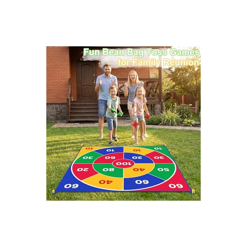 Giant Tic Tac Toe Bean Bag Toss Outdoor Games Double-Sided